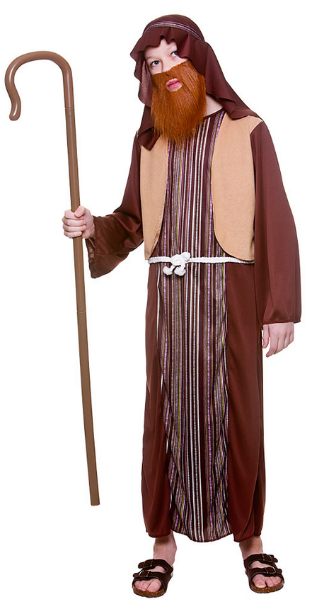 Nativity Shepherd Costume Boys Christmas School Play Fancy Dress Outfit