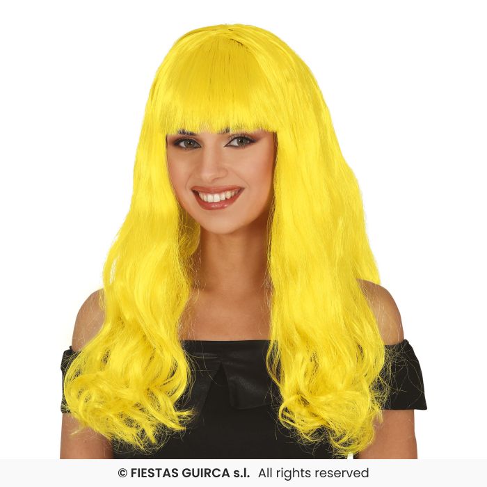 Ladies Long Curly Wig With Fringe Colour Fancy Dress Wig Adults