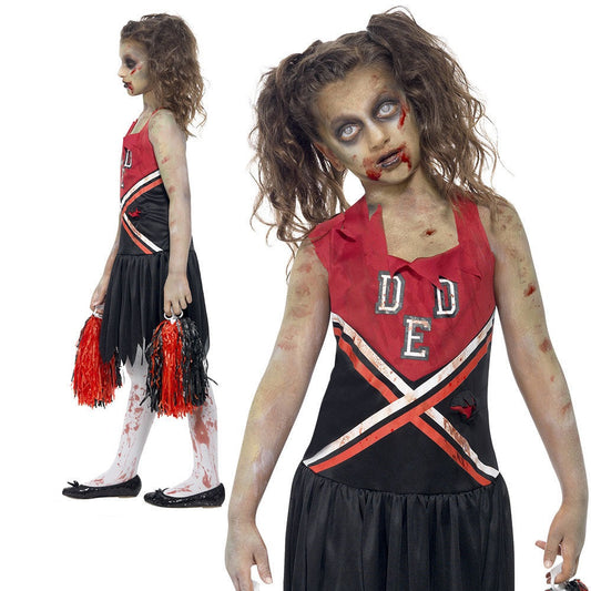 Girls Zombie Cheerleader Costume
