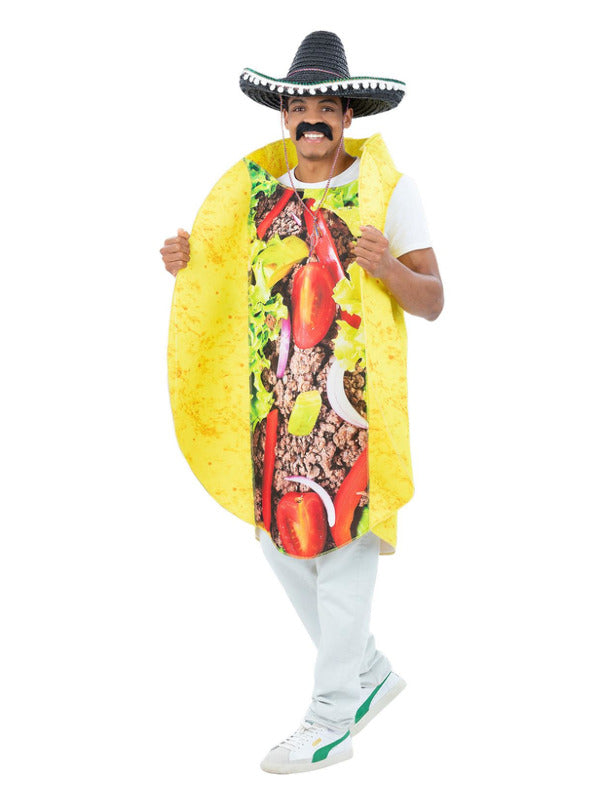 Taco Costume Mexican Night Mexico Tortilla Fancy Dress Outfit Stag Mens Ladies