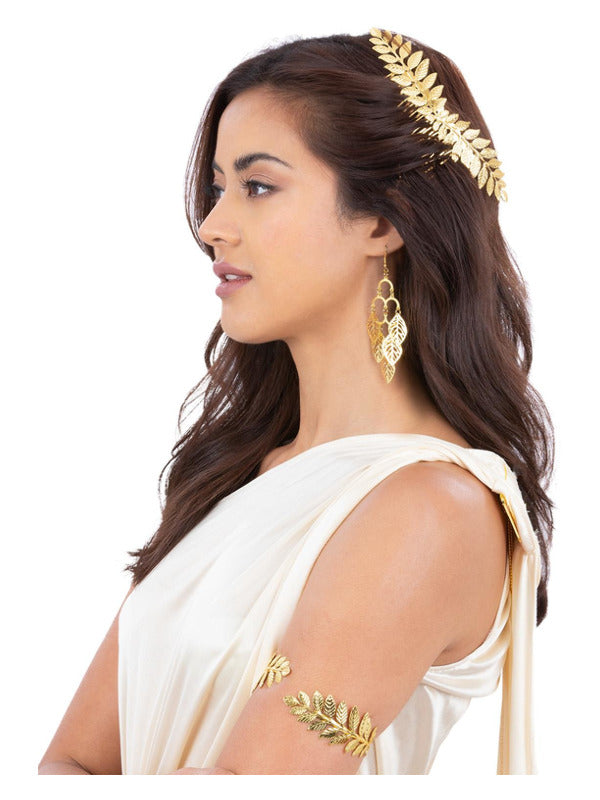 Ladies Grecian Gold Leaf Jewellery Kit Roman Toga Greek Godess Fancy Dress