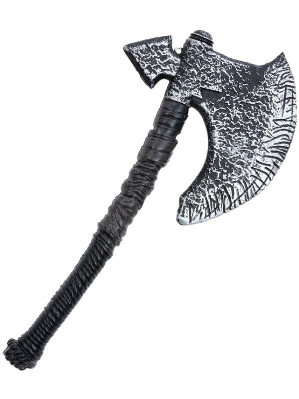 Viking Axe 50cm Adults Kids Fancy Dress Weapon Prop Silver Warrior Norse Axe