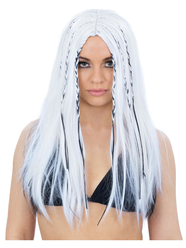 1990s Christina Wig Ladies White Wig Popstar Fancy Dress Celebrity