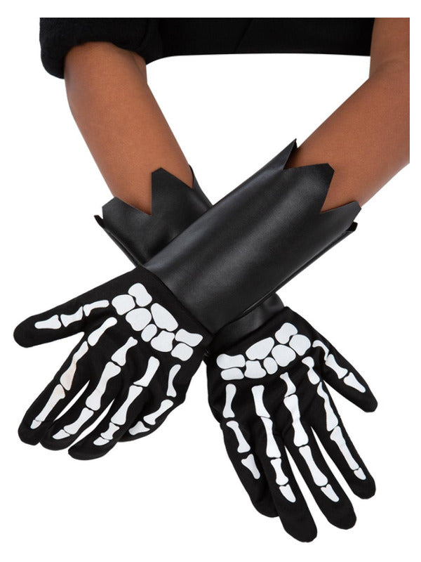 Skeleton Gloves Kids Halloween Fancy Dress Accessory Boys Girls PVC Prop