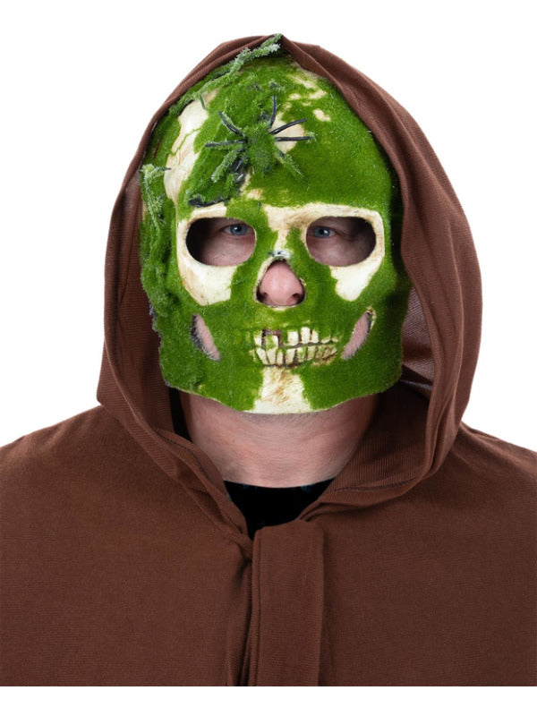 Decaying Moss Mask Swamp Man Skeleton Skull Adults Halloween Fancy Dress Mask