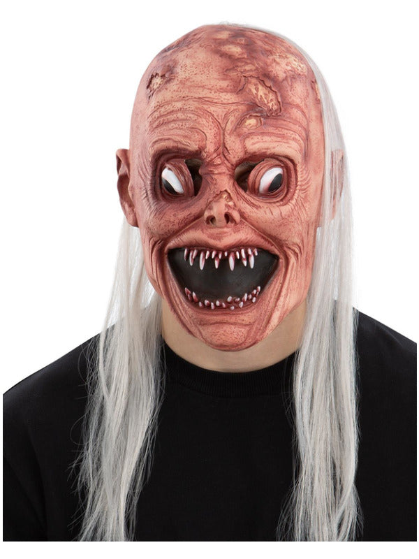 Nightmare Smile Latex Mask Adults Halloween Horror Mask Deluxe Fancy Dress + Hair Adults
