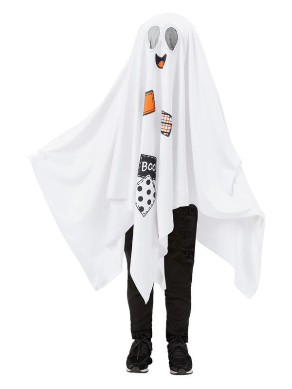 Ghost Costume Kids Halloween White Boo Ghost Fancy Dress Boys Girls