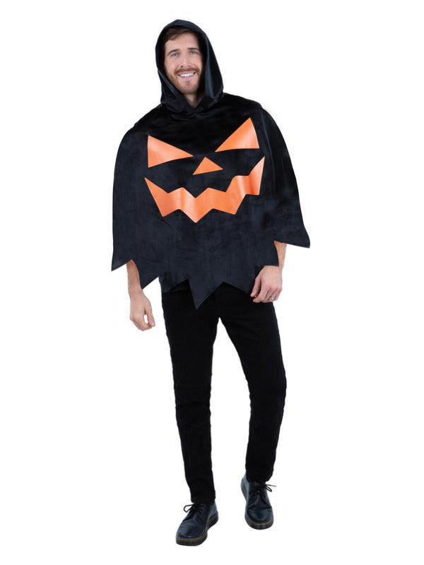 Pumpkin Costume Adults Halloween Fancy Dress Mens Ladies Poncho Tabard