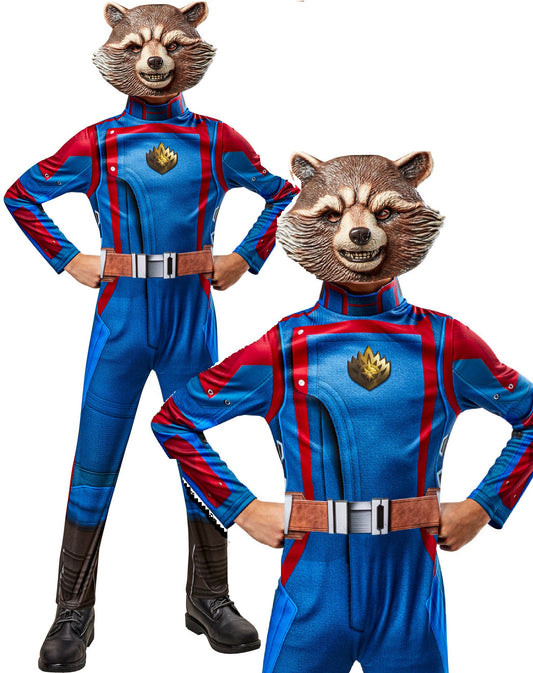 Rocket Child Deluxe Kids Fancy Dress Superhero Guardians Of The Galaxy 3