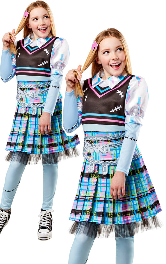Frankie Stein Deluxe Child Monster High Girls Halloween Fancy Dress Costume