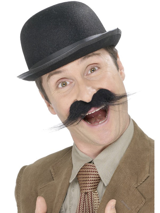 1920s Inspector Investigator Black Moustache Tash Old England Fancy Dress