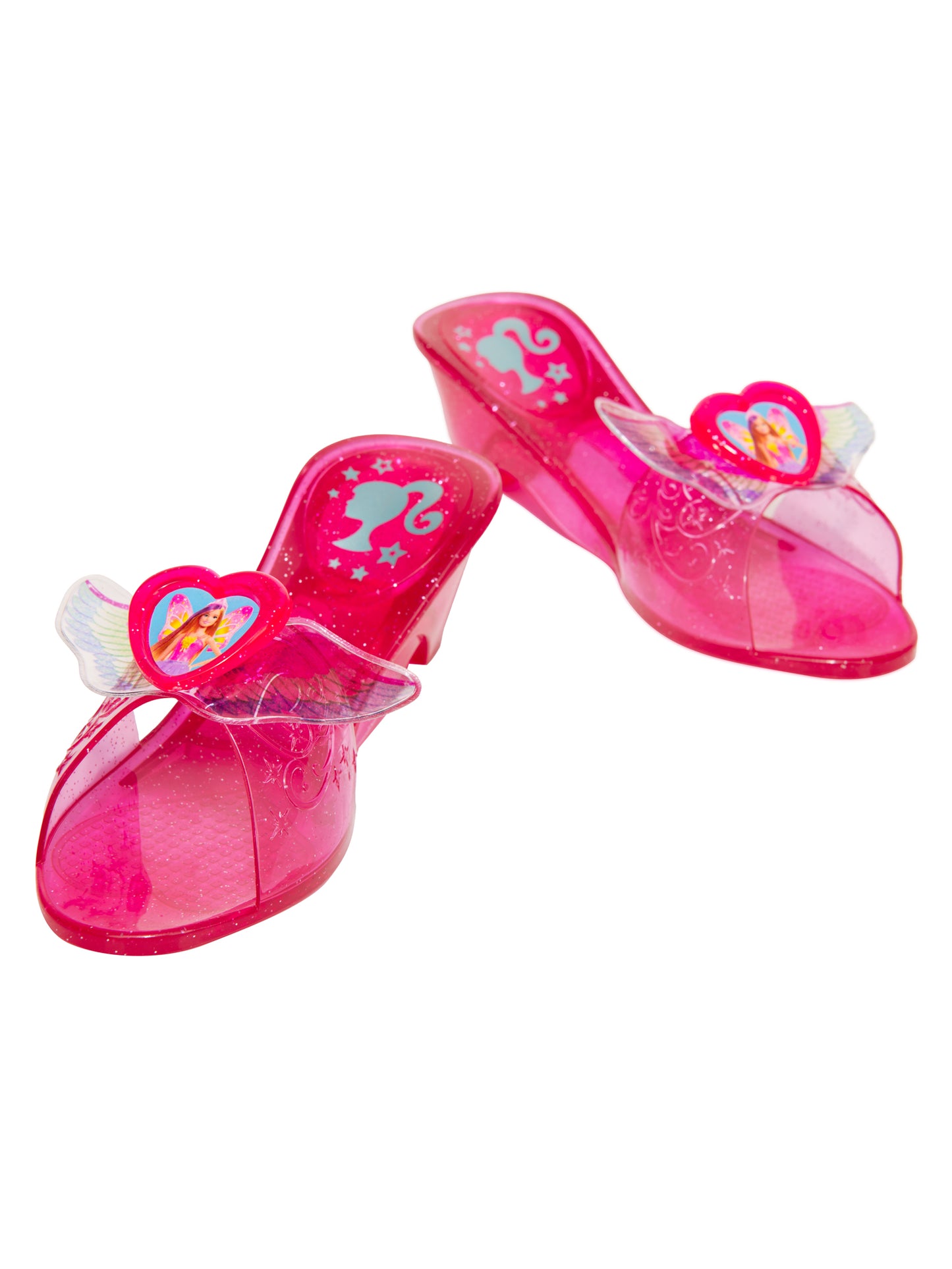 Barbie Jelly Shoes Kids Official High Heel Dress Up Fancy Dress Accessory