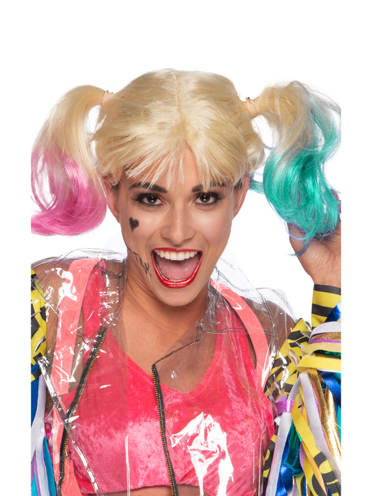 Harley Quinn Wig Adults Suicide Squad Licensed Fancy Dress Blonde Wig