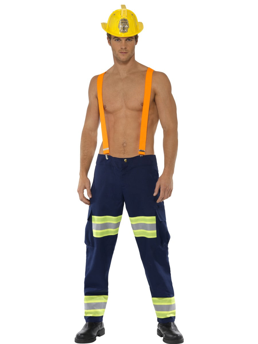 Fireman Stripper Stag Night Costume Adults Firefighter Uniform Fancy Dress Outfit