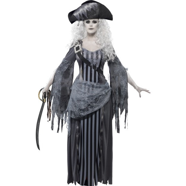Ghost Ship Princess Costume Ladies Womens Halloween Pirate Fancy Dress 8-18
