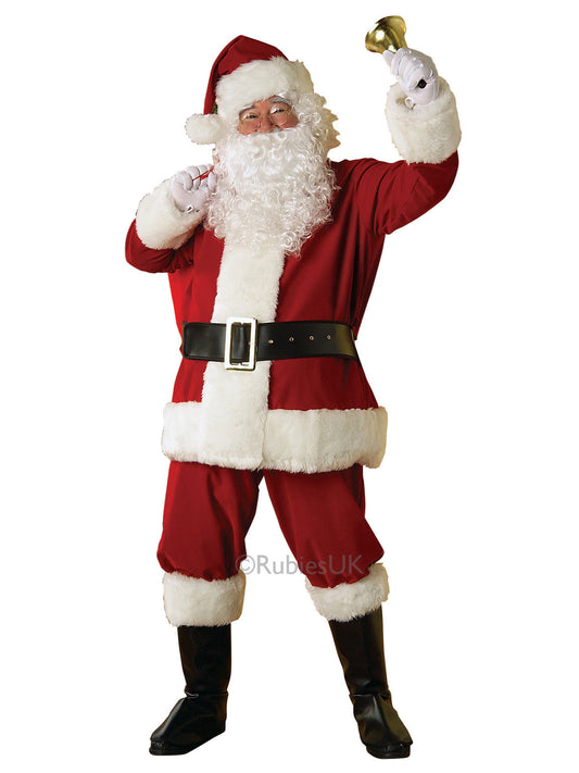 Deluxe Christmas Santa Suit 7 Piece Complete Outfit Mens Xmas Father Christmas Costume