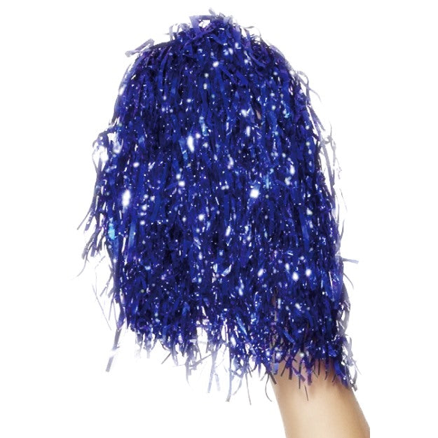 Cheerleading Pom Poms Cheerleader Fancy Dress Accessory Metallic Girls Ladies