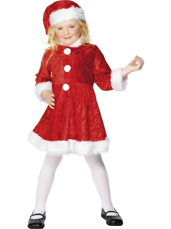 Girls Mini Miss Santa Costume
