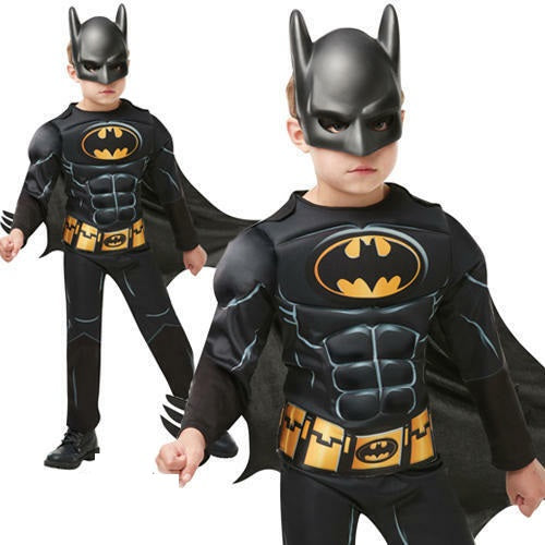 Kids Deluxe Batman Boys Fancy Dress DC Comics Superhero Book Day Costume
