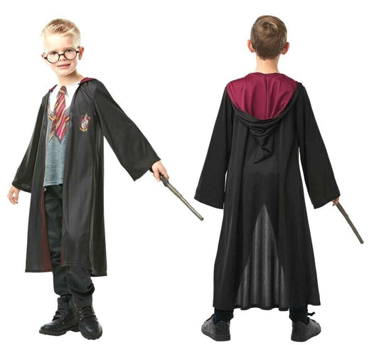 Harry Potter Robe Deluxe Kids World Book Day Fancy Dress Outfit + Wand