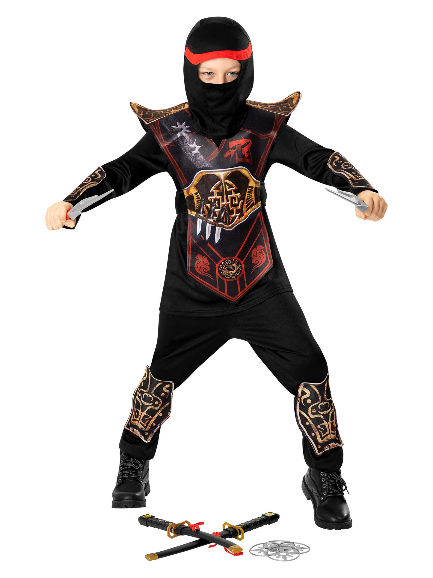 Boys Red Ninja Costume