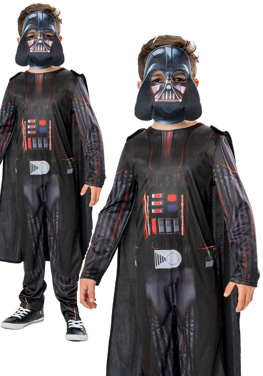 Green Collection Darth Vader Boys Star Wars Licensed Fancy Dress Costume