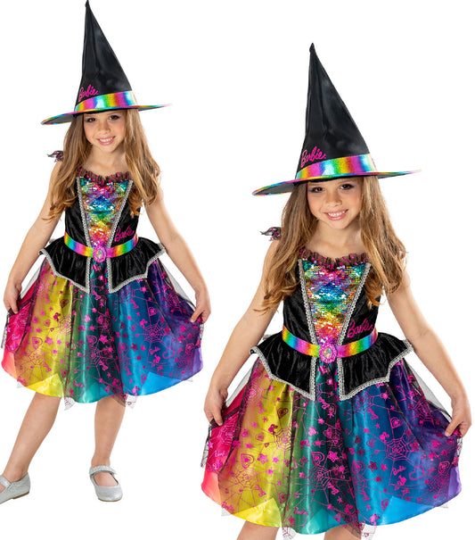 Barbie Pretty Witch Girls Licensed Fancy Dress Costume Barbie Doll Kids