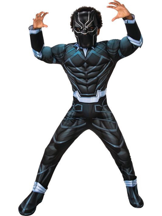 Black Panther Deluxe Child Costume Licensed Kids Fancy Dress Outfit + Mask