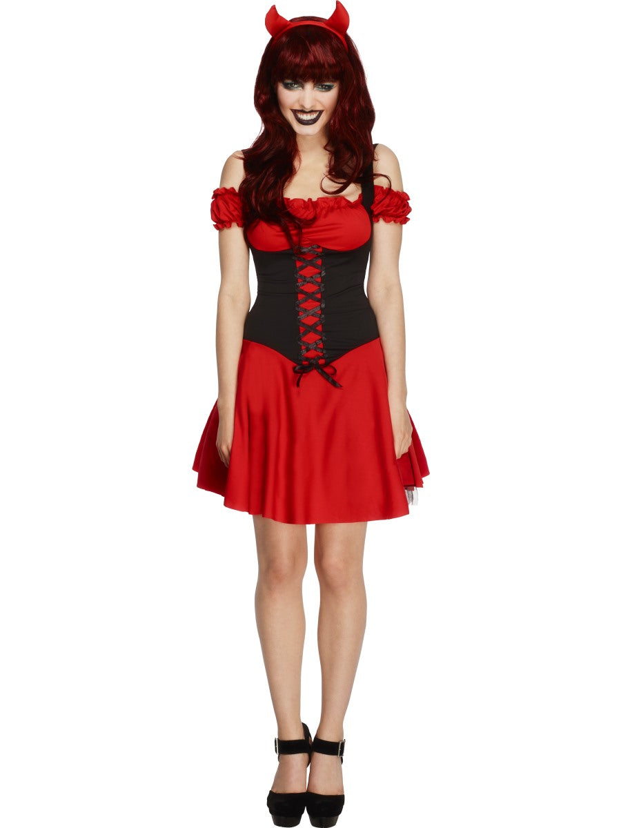 Ladies Devil Costume Fever Wicked Sexy Devil Adult Halloween Fancy Dress