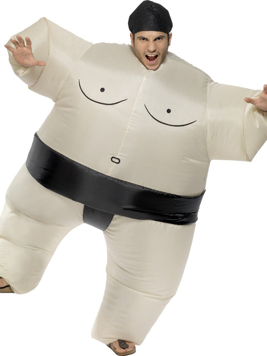 Inflatable Sumo Wrestler Adult Fancy Dress National Japanese Sports Mens New