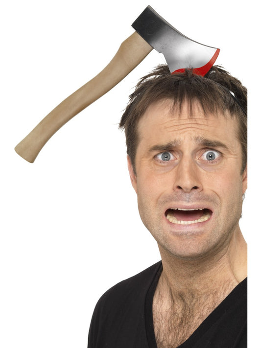 Axe Through The Head Mens Ladies Halloween Prop Fancy Dress Accessory Hatchet