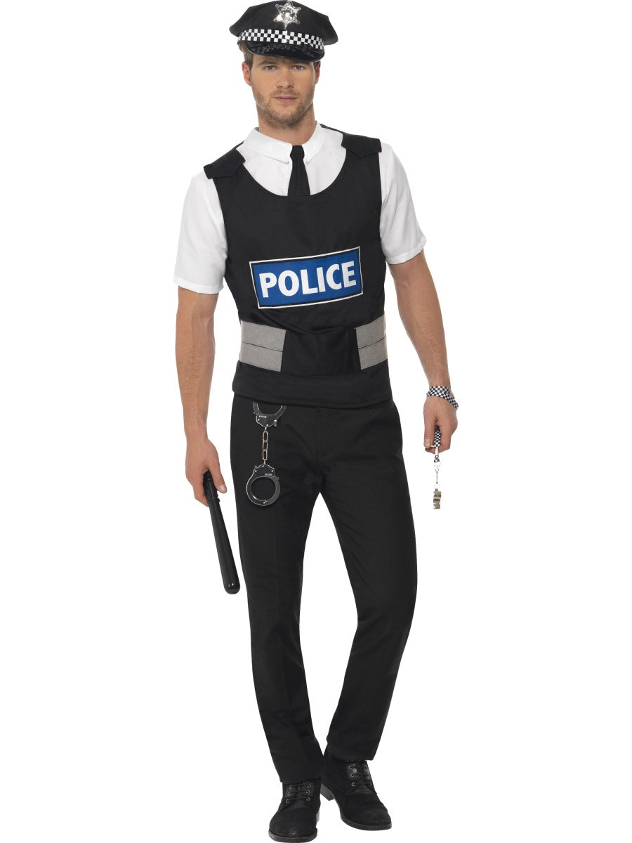 Adult Policeman Instant Kit Cops UK Police Officer Fancy Dress Menswear Clothes Costumes