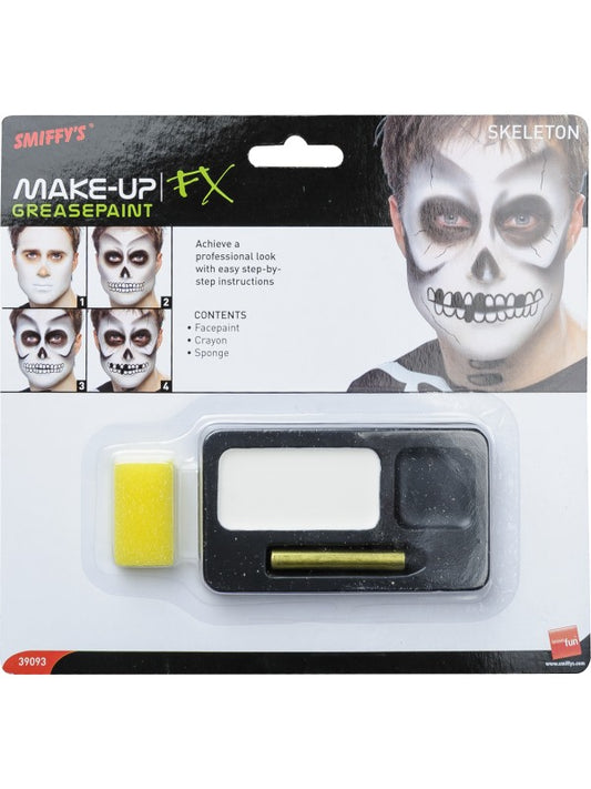 Skeleton Make Up Kit FX Ghost Face Paint Halloween Fancy Dress Makeup New