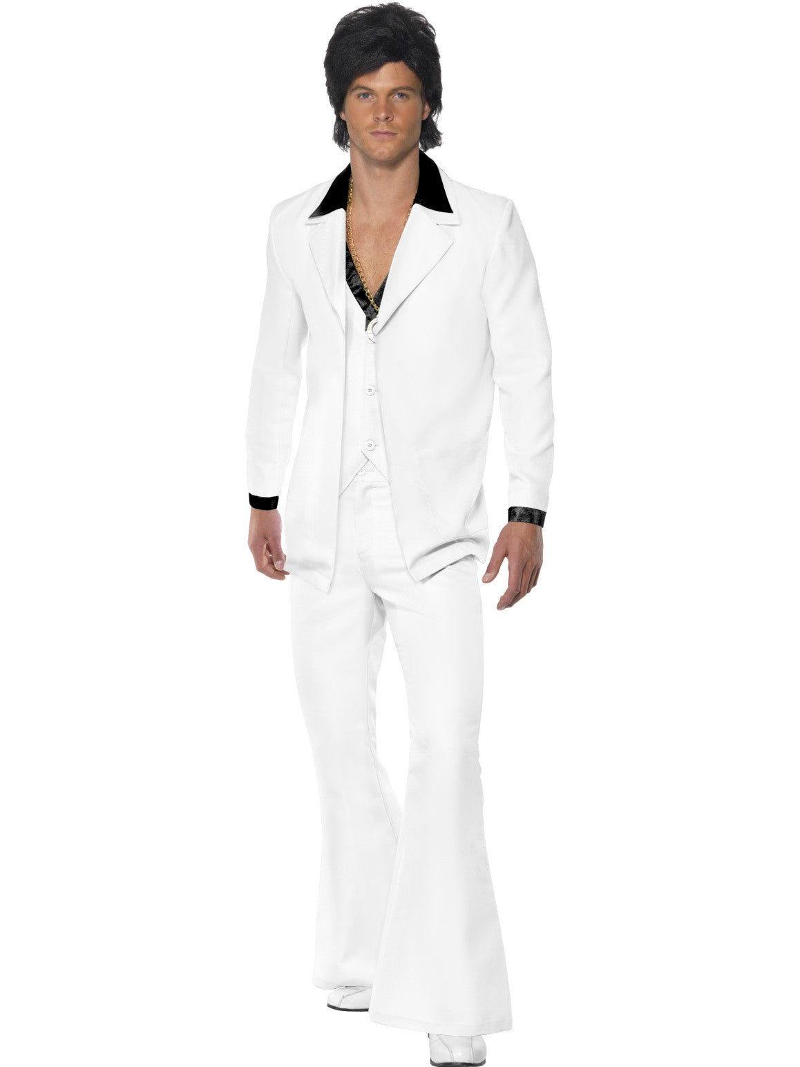 John Travolta Mens 70s Eurovision Fancy Dress Costume 1970s Fever