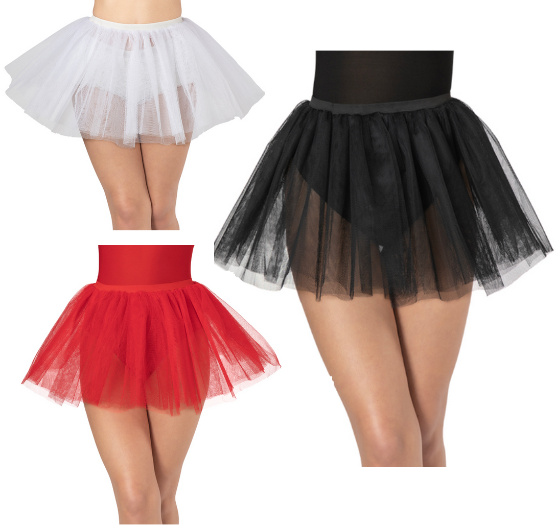 Ladies Tutu Petticoat Underskirt Adults Fancy Dress Halloween Accessory