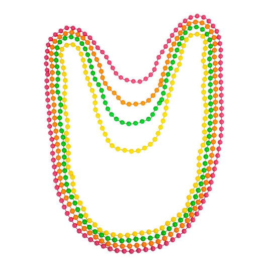 80's Neon Beads 4pc Set