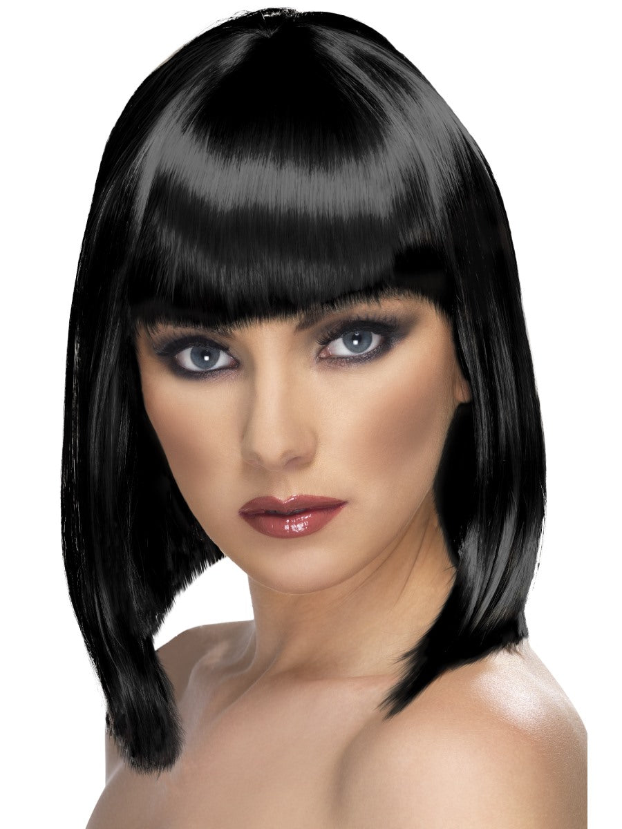 Blunt Bob Ladies Glamour Fancy Dress Party Wig Black New Straight Wig Adults