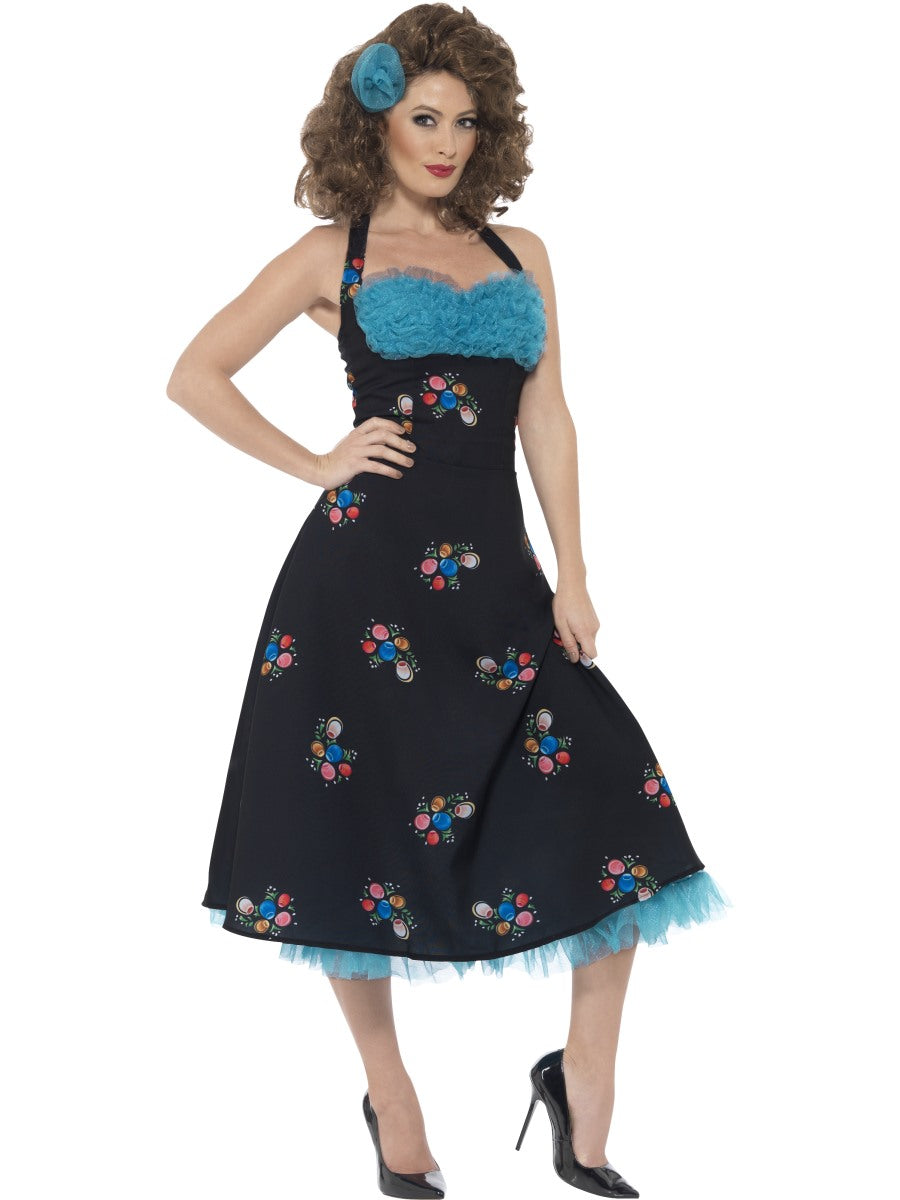 Womens Grease Costume Ladies Cha Cha Digregorio Costume 1950s Fancy Dress