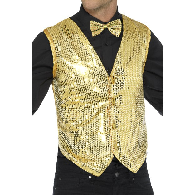 Sequin Waistcoat Mens Fancy Dress