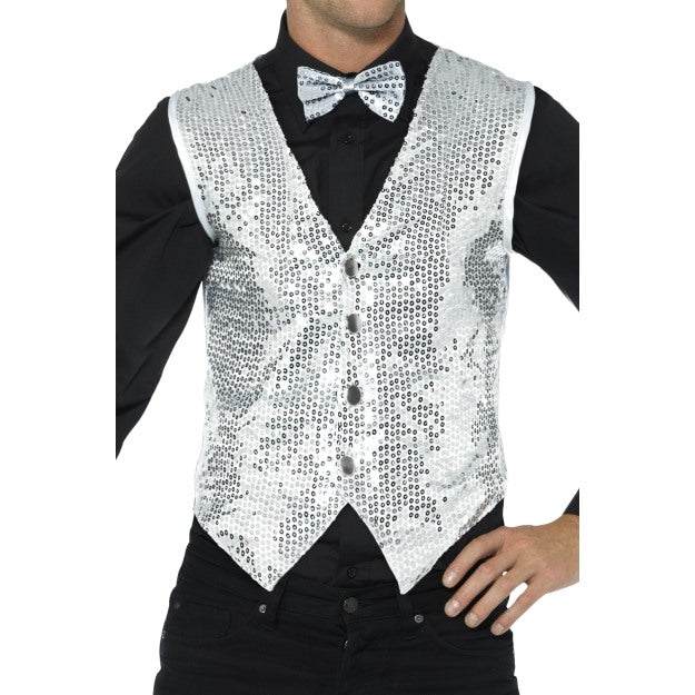 Sequin Waistcoat Mens Fancy Dress