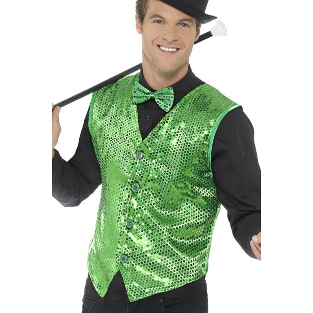 Sequin Waistcoat Mens Fancy Dress