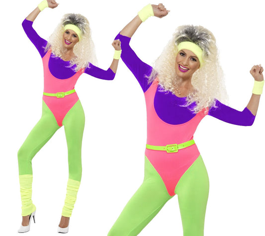 80's Work Out Costume, with Jumpsuit