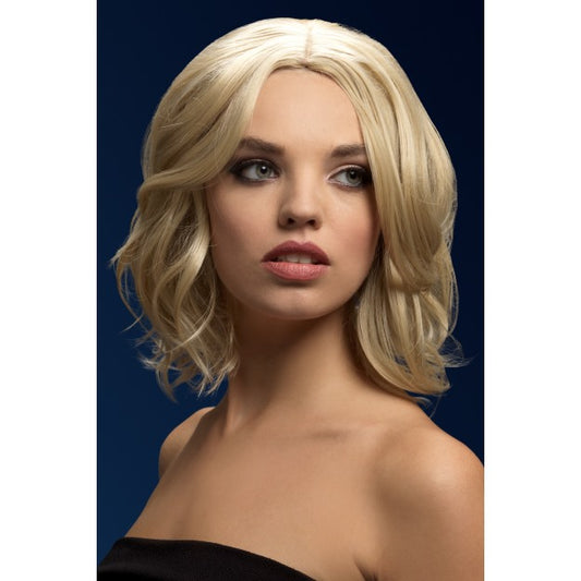 Olivia Fever Wig Ladies Deluxe Heat Resistant Fancy Dress Bob Wig Blonde
