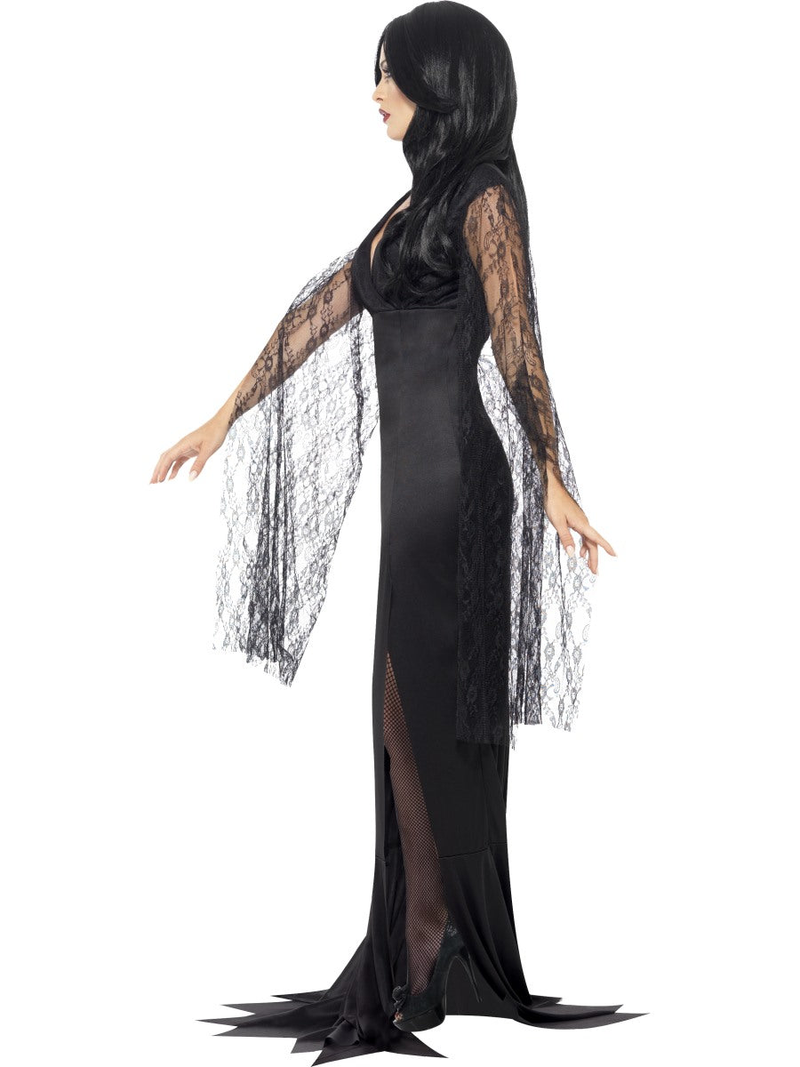 Ladies Costume Grim Reaper Black Dress Immortal Soul Fancy Dress Halloween