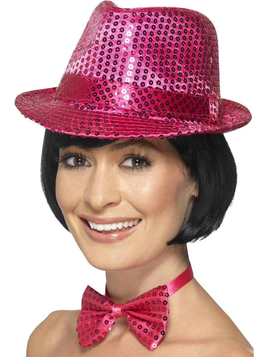 Sequin Trilby Hat Ladies Showgirl 1920s Butlins Style Fancy Dress Hat