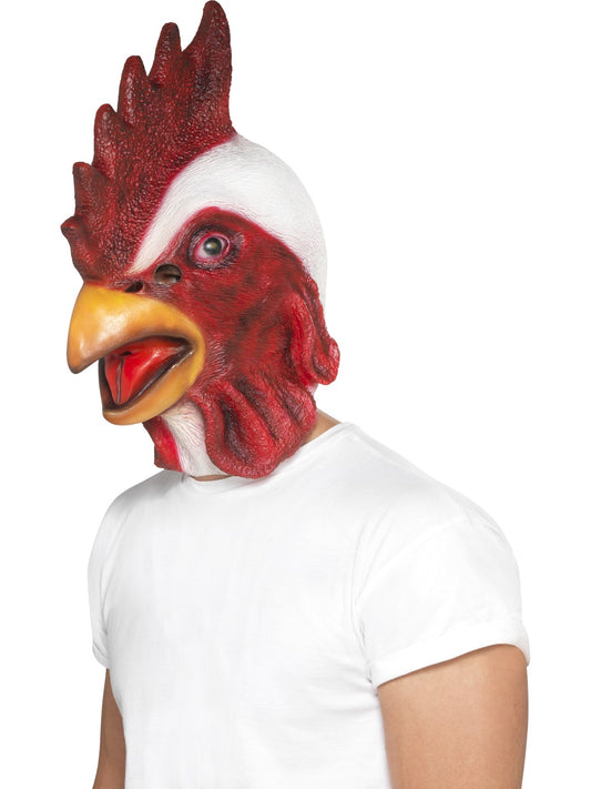 Chicken Mask Mens Full Overhead Face Mask Animals Fancy Dress Accessory