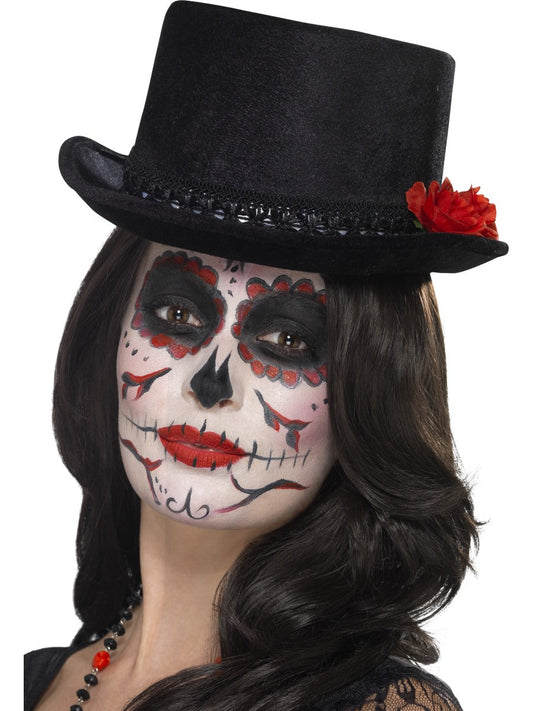 Black Day of the Dead Top Hat