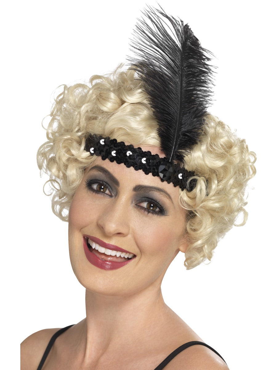 1920s Flapper Headband Ladies Fancy Dress Accessory 20s Gatsby