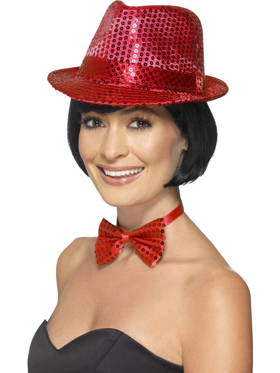 Sequin Trilby Hat Ladies Showgirl 1920s Butlins Style Fancy Dress Hat