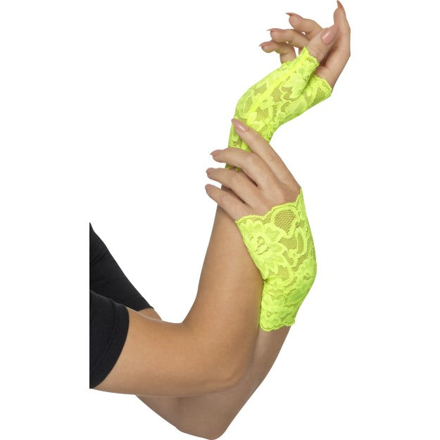 Neon Fishnet Gloves